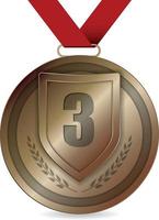 Vector Illustration Of A Bronze Medal