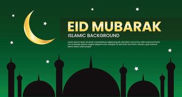 Eid Mubarak Art Illustration Background Design Template vector