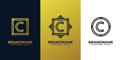 Luxurious Letter C Logo, suitable for any business with C initials. vector