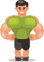Image Of A Bodybuilder, Cartoon Graphics vector