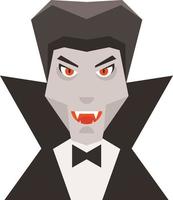 imagen de un vampiro con de miedo rostro, vector