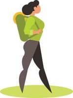 Image Of A Woman With A Backpack vector