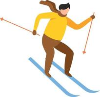 Image Of A Person Skiing vector