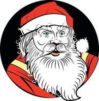 Illustration Of Santa Claus With A Long White Beard vector