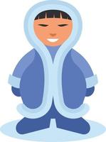 Image Of An Eskimo Man vector