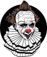 Illustration Of A Masked Clown vector