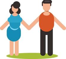 Image Of Man And Woman Holding Hands vector