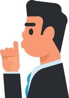 Image Of A Man Making A Gesture To Keep Quiet vector