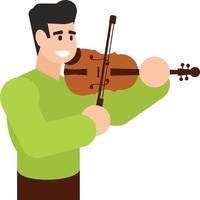 Image Of A Man Playing The Violin vector