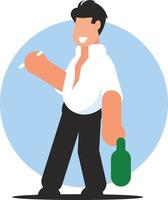 Image Of A Drunk Businessman vector