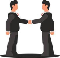 Graphics Of Two Businessmen Shaking Hands vector