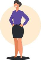 Image Of A Smiling Businesswoman vector
