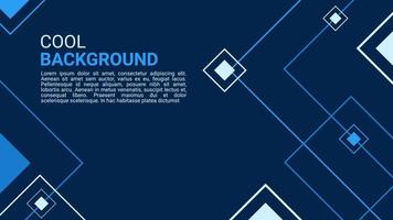 Blue background with simple lines and shapes vector