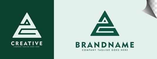 Logotype letter A G in triangle shape. usable logo design for business . brand name. industry. etc vector