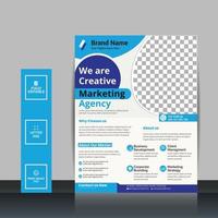 Modern business corporative flyer design template. vector