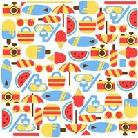 Geometric summer pattern vector