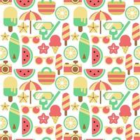 Cute summer seamless pattern vector