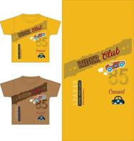 camiseta diseño carreras club vector