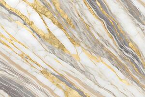 White and gold marble texture. Luxury abstract fluid art paint background. photo