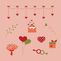Wedding icons set, vector illustration of wedding and valentine illustration