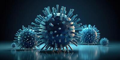 coronavirus, virus, influenza ilustración por generativo ai foto