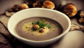 Mushroom soup. aesthetic photo