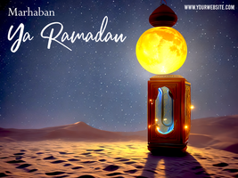 Ramadan Poster mit Laterne im schön Nacht mit Crecent Mond Bild psd