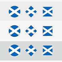 Escocia bandera íconos colocar, vector bandera de Escocia.