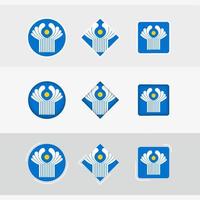 CIS flag icons set, vector flag of CIS.