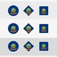 Idaho flag icons set, vector flag of Idaho.