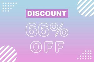 66 percent Sale and discount labels. price off tag icon flat design. vector