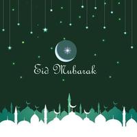 bandera de eid mubarak vector