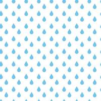 Blue rain drops seamless pattern on white background.Rainy season texture.Raindrop.Water drops wallpaper.Nature or spring abstract.Weather concept.Wrapping paper.Cartoon vector illustration.