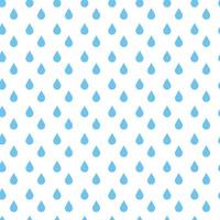 Blue rain drops seamless pattern on white background.Rainy season texture.Raindrop.Water drops wallpaper.Nature or spring abstract.Weather concept.Wrapping paper.Cartoon vector illustration.