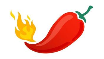 Vector icon of hot jalapeno or chilli pepper.