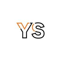 Abstract letter YS logo design with line connection for technology and digital business company. vector