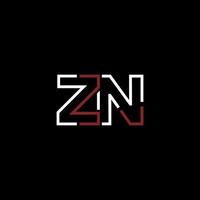 resumen letra zn logo diseño con línea conexión para tecnología y digital negocio compañía. vector