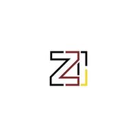 Abstract letter ZI logo design with line connection for technology and digital business company. vector