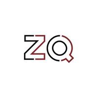 Abstract letter ZQ logo design with line connection for technology and digital business company. vector