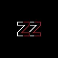 Abstract letter ZZ logo design with line connection for technology and digital business company. vector