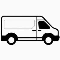 simple delivery service van vehicle vector