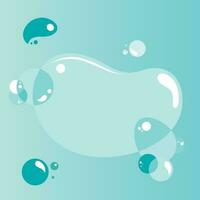 Abstract floating jelly bubble tea background vector illustration graphic