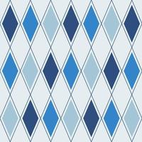 rombo geométrico sin costura patrón, diamante cheque impresión en azul. vector