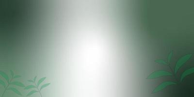 Illustration of green leaves on gradient green background photo