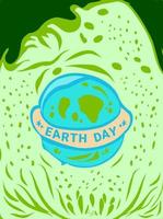 Nature green background celebrate earth day vector