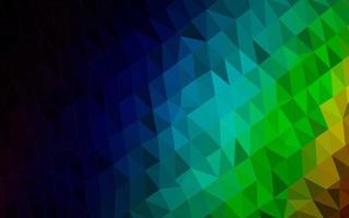 Dark Multicolor, Rainbow vector shining triangular pattern.