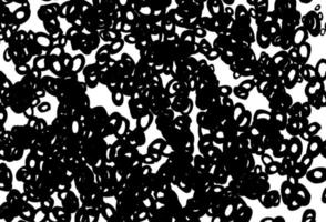 Black and white vector background with bubbles.