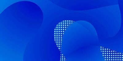 abstract blue gradient background with waves and dots vector