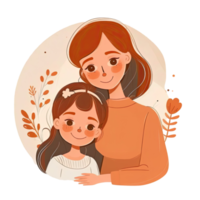 Mother and Daughter Cartoon png