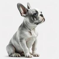 French bulldog on a white background. . photo